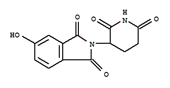 Structure of 1H-isoindole-1,3(2H)-dione, 2-(2,6-dioxo-3-piperidinyl)-5-hydroxy-