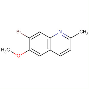 Structure of Quinoline, 7-bromo-6-methoxy-2-methyl-