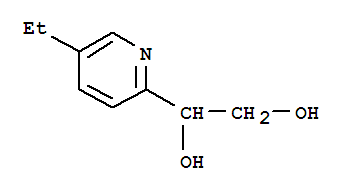 1-(5-乙基-2-吡啶基)-1,2-乙二醇结构式