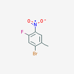 Structure of 1-bromo-5-fluoro-2-methyl-4-nitro-benzene
