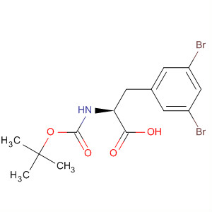 L-Phenylalanine, 3,5-dibromo-N-[(1,1-dimethylethoxy)carbonyl]-结构式