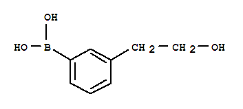 3-(2-羟基乙基)苯基硼酸结构式