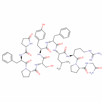 Structure of LHRH, Phe(2)-Pro(3)-Phe(6)-