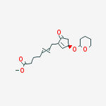 Structure of (Z)-Methyl 7-((3R)-5-oxo-3-((tetrahydro-2H-pyran-2-yl)oxy)cyclopent-1-en-1-yl)hept-5-enoate