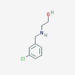 2-((3-CHLOROBENZYL)AMINO)ETHANOL结构式