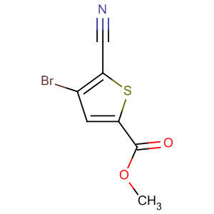 Structure of 2-Thiophenecarboxylic acid, 4-bromo-5-cyano-, methyl ester