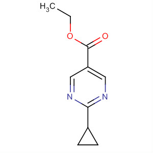 2-Cyclopropyl-5-pyrimidinecarboxylicacidethylester结构式