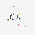 METHYL 5-CHLORO-7-(TRIFLUOROMETHYL)THIENO[3,2-B]PYRIDINE-3-CARBOXYLATE结构式
