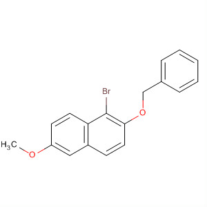 Structure of Naphthalene, 1-bromo-6-methoxy-2-(phenylmethoxy)-