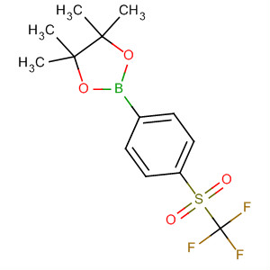 1,3,2-Dioxaborolane,4,4,5,5-tetramethyl-2-[4-[(trifluoromethyl)sulfonyl]phenyl]-结构式