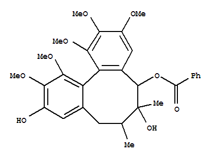 Structure of Dibenzo[a,c]cyclooctene-3,7,8-triol,5,6,7,8-tetrahydro-1,2,10,11,12-pentamethoxy-6,7-dimethyl-, 8-benzoate,stereoisomer