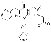 N-[3-(2-呋喃基)丙烯酰]-L-苯丙氨酰-甘氨酰-甘氨酸结构式