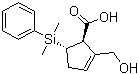Structure of (1R,5S)-5-(Dimethylphenylsilyl)-2-(hydroxymethyl)-2-cyclopentene-1-carboxylic acid