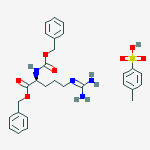 benzyl (2S)-2-(benzyloxycarbonylamino)-5-guanidino-pentanoate; 4-methylbenzenesulfonic acid结构式
