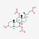 Structure of (4R)-4-[(3R,5S,7R,8R,9S,10S,12S,13R,14S,17R)-7,12-diformyloxy-3-hydroxy-10,13-dimethyl-2,3,4,5,6,7,8,9,11,12,14,15,16,17-tetradecahydro-1H-cyclopenta[a]phenanthren-17-yl]pentanoic acid
