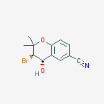 2H-1-Benzopyran-6-carbonitrile,3-bromo-3,4-dihydro-4-hydroxy-2,2-dimethyl-, trans-