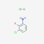 Structure of Benzenamine, 3-chloro-2-fluoro-, hydrochloride
