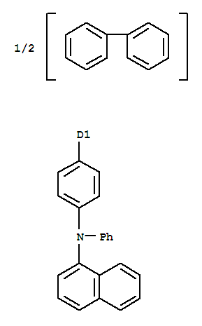 N,N'-二-1-萘基-N,N'-二苯基-[四联苯]-4,4'''-二胺结构式