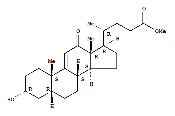 Structure of methyl (3alpha,5beta)-3-hydroxy-12-oxochol-9(11)-en-24-oate