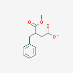 Structure of Butanedioic acid, (phenylmethyl)-, 1-methyl ester