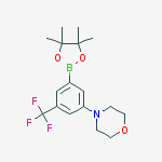 4-(3-(4,4,5,5-TETRAMETHYL-1,3,2-DIOXABOROLAN-2-YL)-5-(TRIFLUOROMETHYL)PHENYL)MORPHOLINE结构式