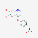 Acetamide, N-[4-[(6,7-dimethoxy-4-quinolinyl)oxy]phenyl]-结构式
