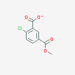 1,3-Benzenedicarboxylic acid, 4-chloro-, 1-methyl ester结构式