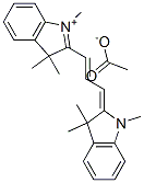 Structure of 2-[3-(1,3-dihydro-1,3,3-trimethyl-2H-indol-2-ylidene)prop-1-enyl]-1,3,3-trimethyl-3H-indolium acetate