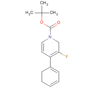 Structure of 1(2H)-Pyridinecarboxylic acid, 3-fluoro-5,6-dihydro-4-phenyl-,1,1-dimethylethyl ester