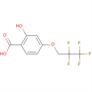 Structure of Benzoic acid, 2-hydroxy-4-(2,2,3,3,3-pentafluoropropoxy)-