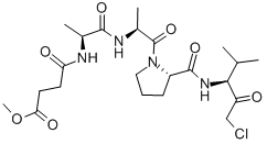 Structure of methoxysuccinyl-alanyl-alanyl-prolyl-valinechloromethylketone