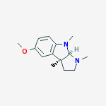 (3aS,8aR)-5-methoxy-1,3a,8-trimethyl-1,2,3,3a,8,8a-hexahydropyrrolo[2,3-b]indole结构式