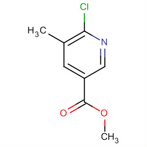 Structure of 3-Pyridinecarboxylic acid, 6-chloro-5-methyl-, methyl ester