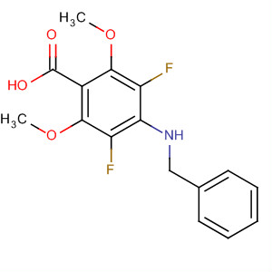 Benzoic acid, 3,5-difluoro-2,6-dimethoxy-4-[(phenylmethyl)amino]-结构式