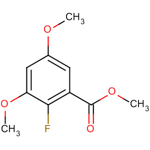 Structure of Benzoic acid, 2-fluoro-3,5-dimethoxy-, methyl ester