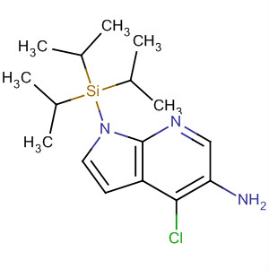 Structure of 1H-Pyrrolo[2,3-b]pyridin-5-amine, 4-chloro-1-[tris(1-methylethyl)silyl]-