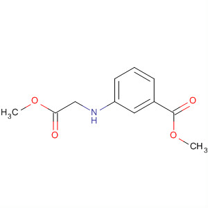 Benzoic acid, 3-[(2-methoxy-2-oxoethyl)amino]-, methyl ester结构式