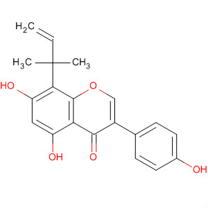 4H-1-Benzopyran-4-one,8-(1,1-dimethyl-2-propenyl)-5,7-dihydroxy-3-(4-hydroxyphenyl)-结构式