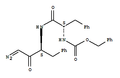 benzyloxycarbonylphenylalanylphenylalanine diazomethyl ketone结构式
