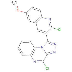 Structure of [1,2,4]Triazolo[4,3-a]quinoxaline,4-chloro-1-(2-chloro-6-methoxy-3-quinolinyl)-