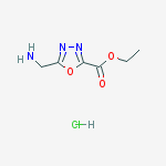 Ethyl 5-(Aminomethyl)-1,3,4-Oxadiazole-2-Carboxylatehydrochloride结构式