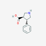(3R,4S)-4-苯基吡咯烷-3-羧酸结构式
