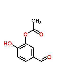 5-formyl-2-hydroxyphenyl acetate结构式