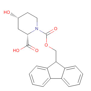 Structure of (2S,4R)-FMOC-4-HYDROXYPIPERIDINE-2-CARBOXYLIC ACID