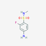 Structure of 4-amino-2-fluoro-N-methyl-benzenesulfonamide 