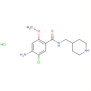 Structure of Benzamide, 4-amino-5-chloro-2-methoxy-N-(4-piperidinylmethyl)-,monohydrochloride