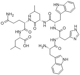 Structure of TRP-HIS-TRP-LEU-GLN-LEU
