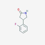 Structure of 2-Pyrrolidinone, 4-(2-fluorophenyl)-