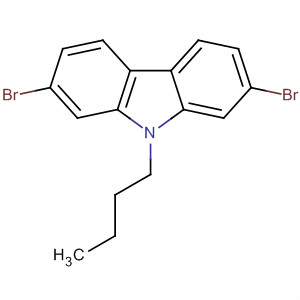 2,7 - 二溴 - 9 - 丁基 - 9H - 咔唑结构式