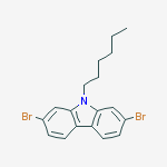 Structure of 2,7-DIBROMO-9-HEXYL-9H-CARBAZOLE